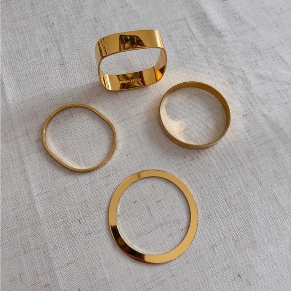 Gemma‎ Redux  Gold plated Bangles Set . - Picture 1 of 6